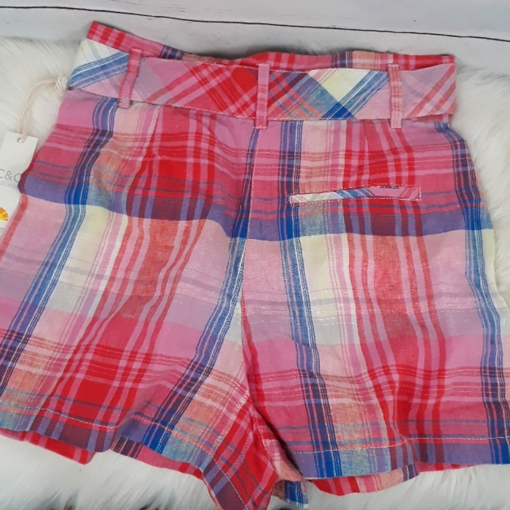 Linen high rise plaid shorts - Picture 5 of 5